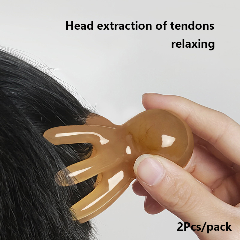 Home Spa Wellness - 2Pcs Resin Octopus Comb Scalp Meridian