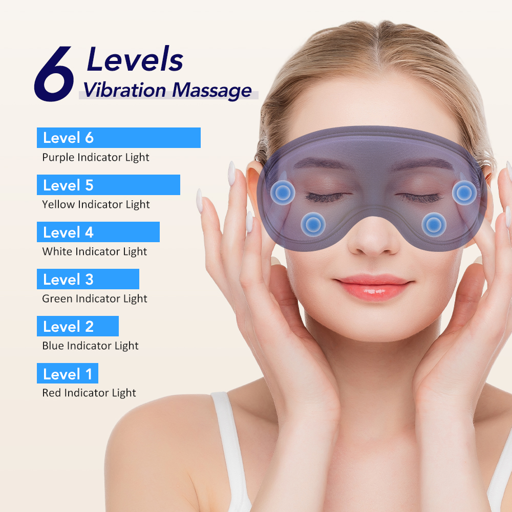 Hot Compress Eye Mask 6 Vibrat - Eye Mask Heated 评论和价格