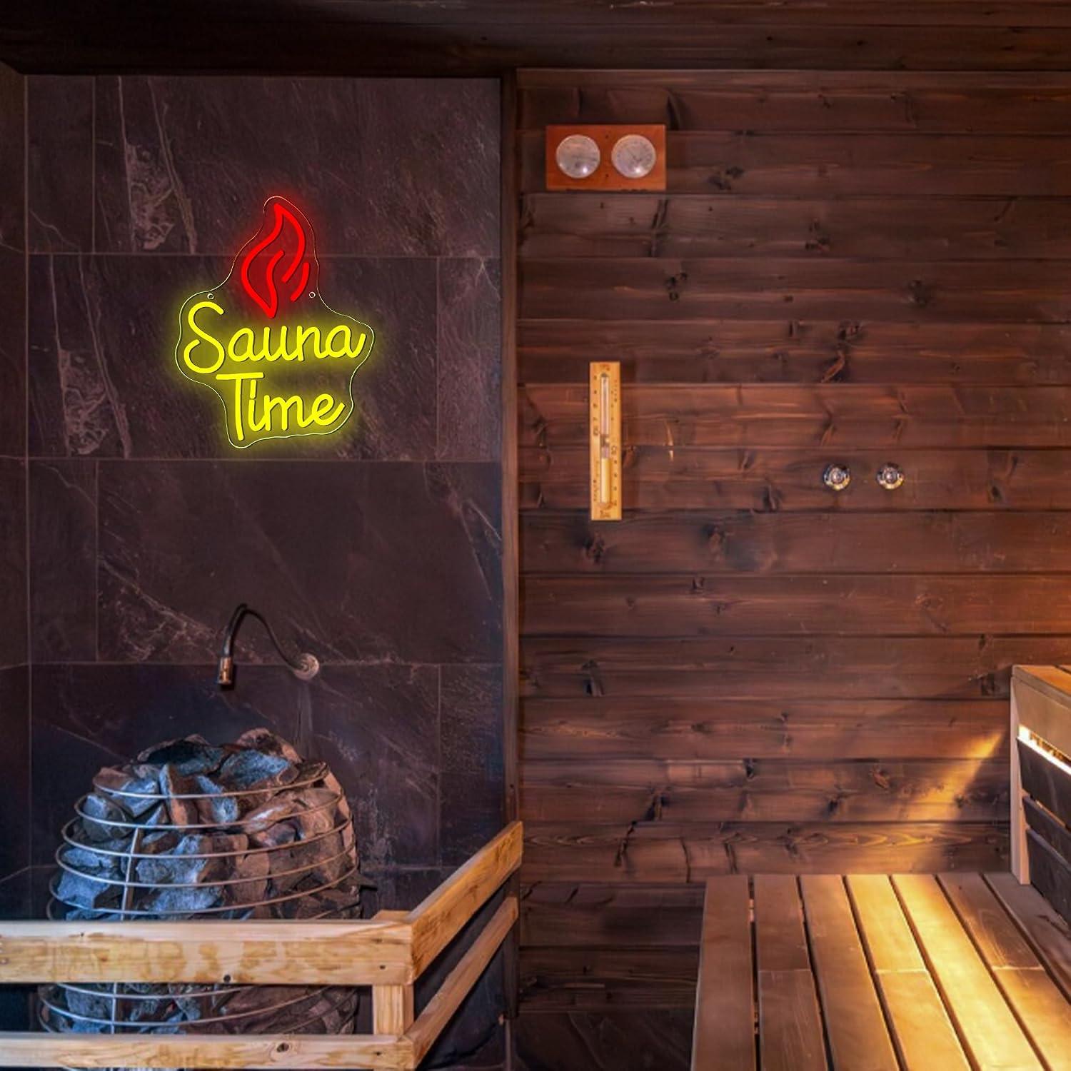 Sauna Time Neon Sign USB Dimma - Home Spa Wellness 评论和价格