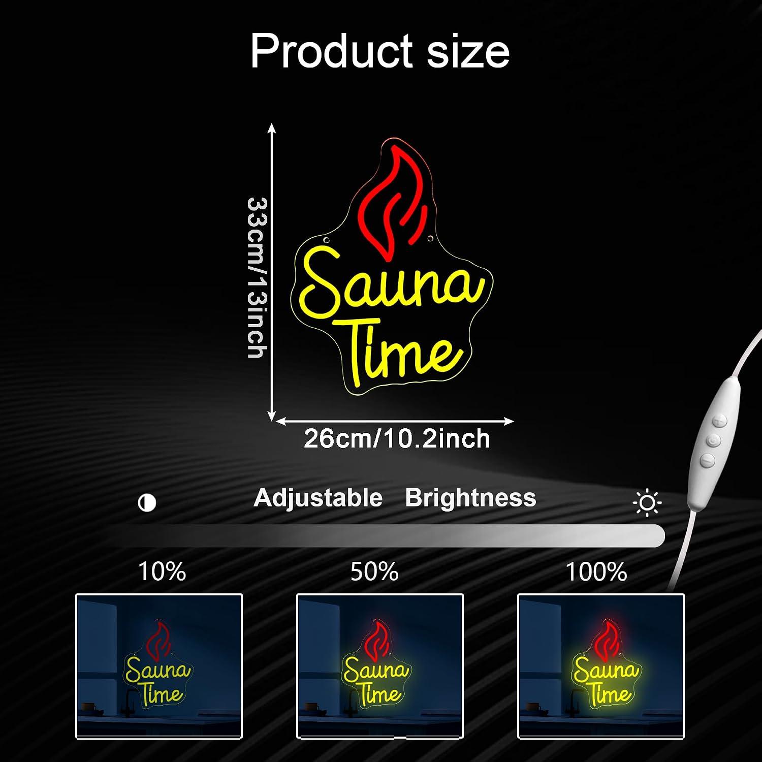 Sauna Time Neon Sign USB Dimma - Home Spa Wellness 评论和价格